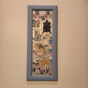 THE PLEASANT LOOK ♡ Framed Hand Punched Tin 'n Painted Country Memories Decor